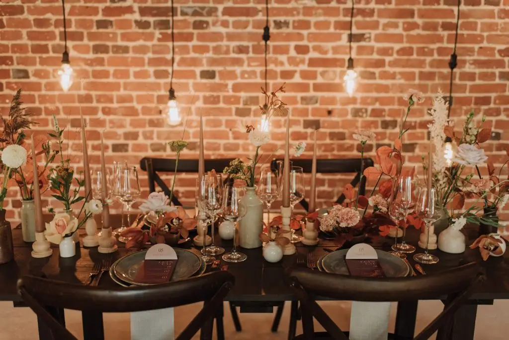 Wedding Dinner Table & Seating at Reymerston Hall